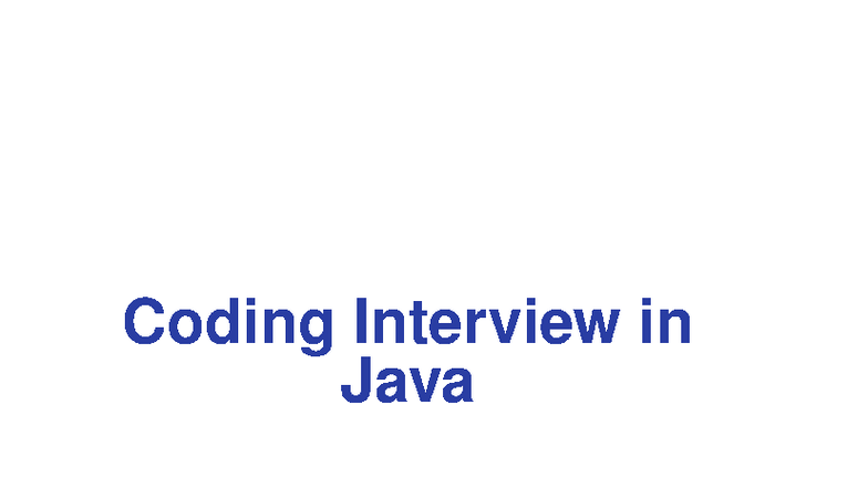 Java Coding Interview Questions and Solutions (DSA) - Studocu