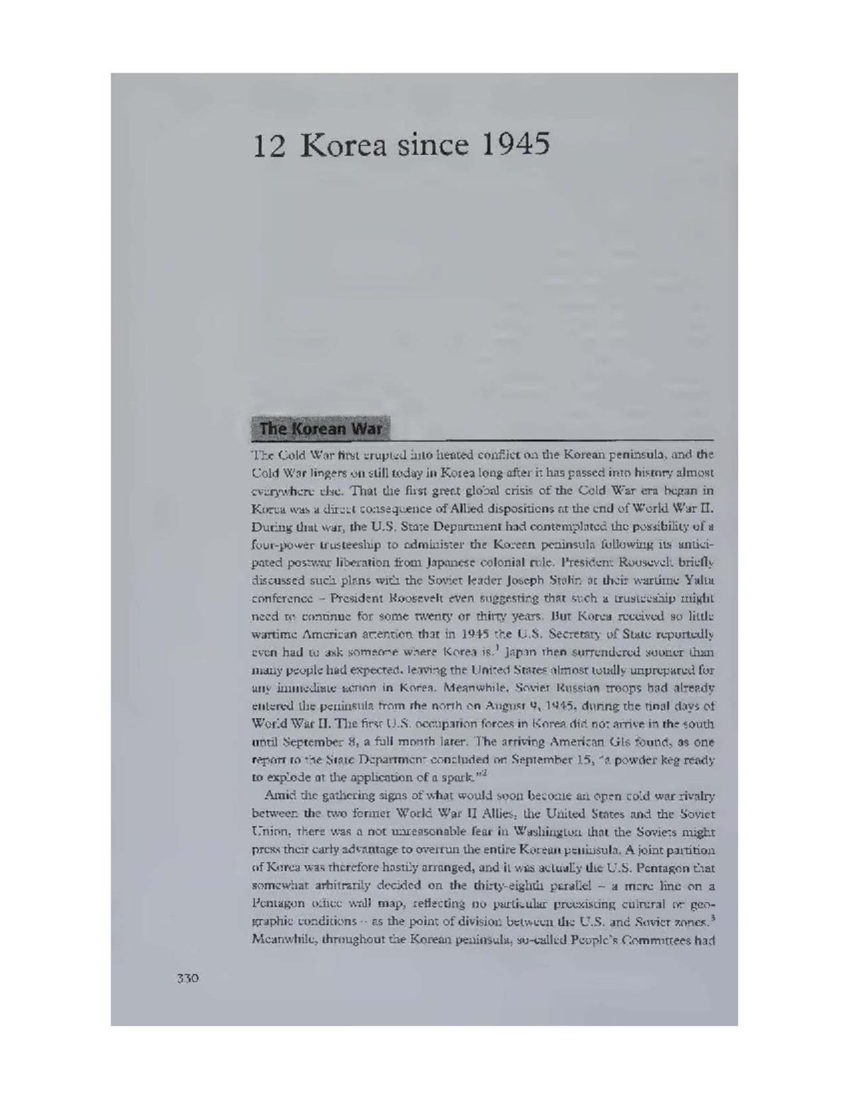 Korea since 1945: The Korean War Overview - Studocu