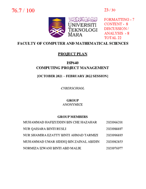 Tutorial on Earned Value Analysis for Project Management (PMGT 10281 ...