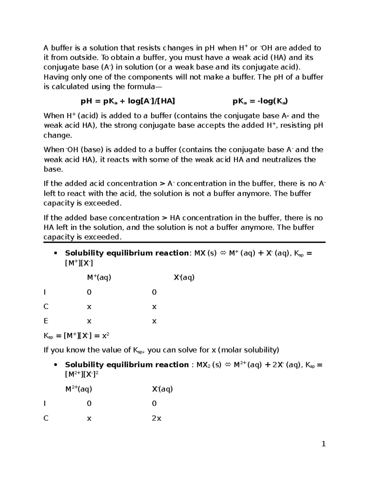 HO-9-p Final Exam: pH of Buffers and Solubility Equilibria - Studocu