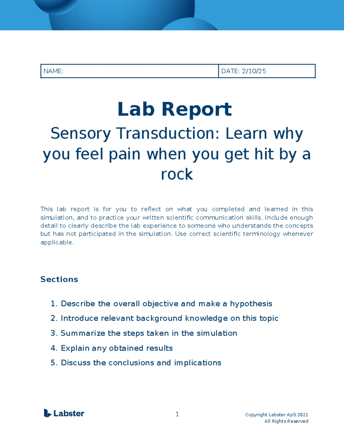 Lab Report: Hematology Simulation on Blood Disorders Analysis - Studocu