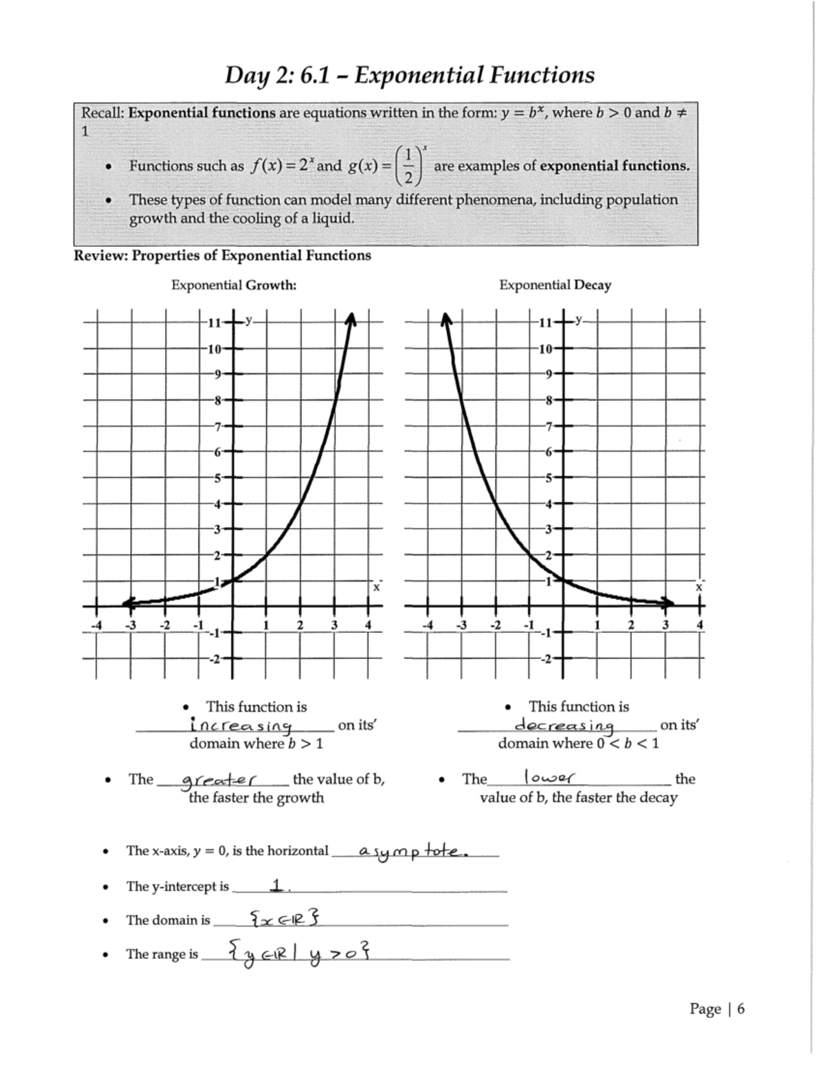 Day 2 mhf4u unit 6 7 - Unit 6 Logarithmic and exponential function ...