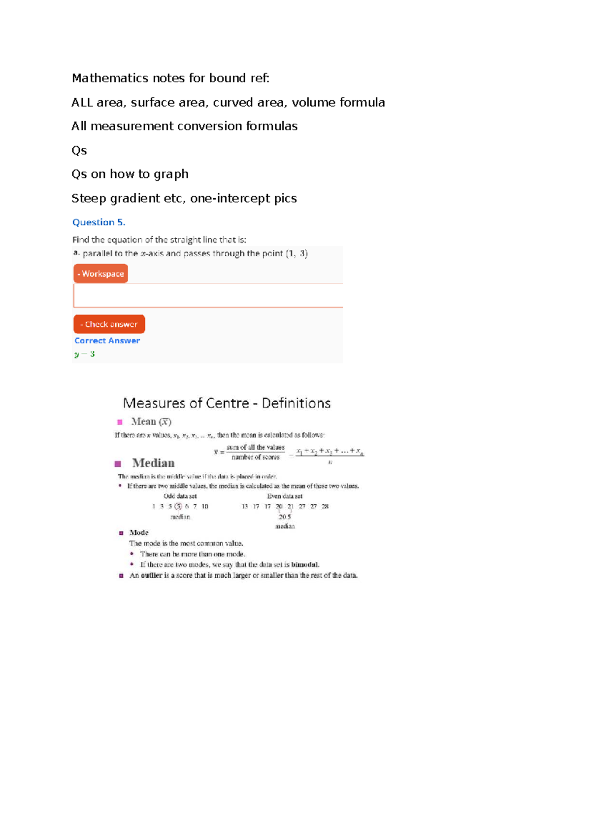 Maths bound ref notes for exam - Mathematics notes for bound ref: ALL ...