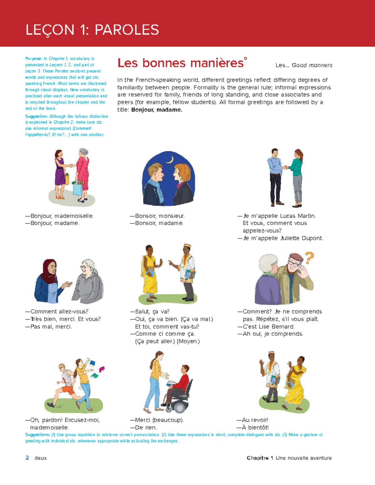 Beginning French: Lesson 1 - Greetings and Introductions Activities ...