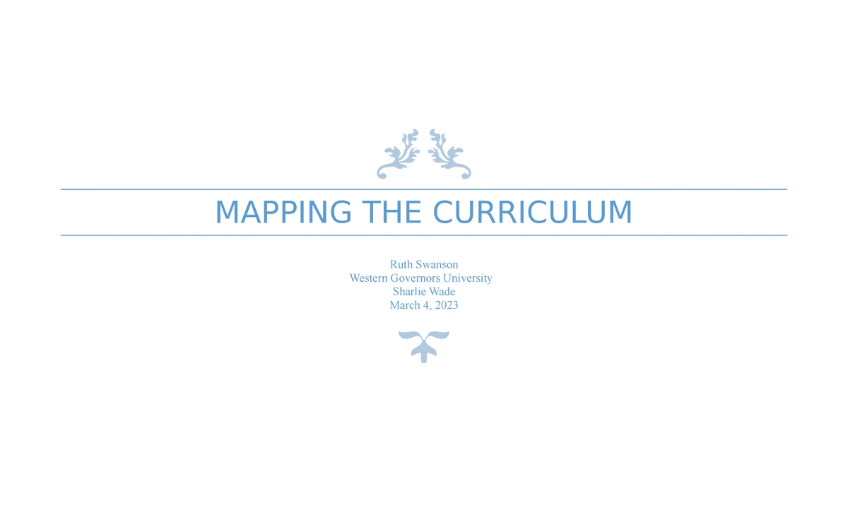 OIM2 - Task 4 - WGU Math Curriculum Map Overview for Grade 6 - Studocu
