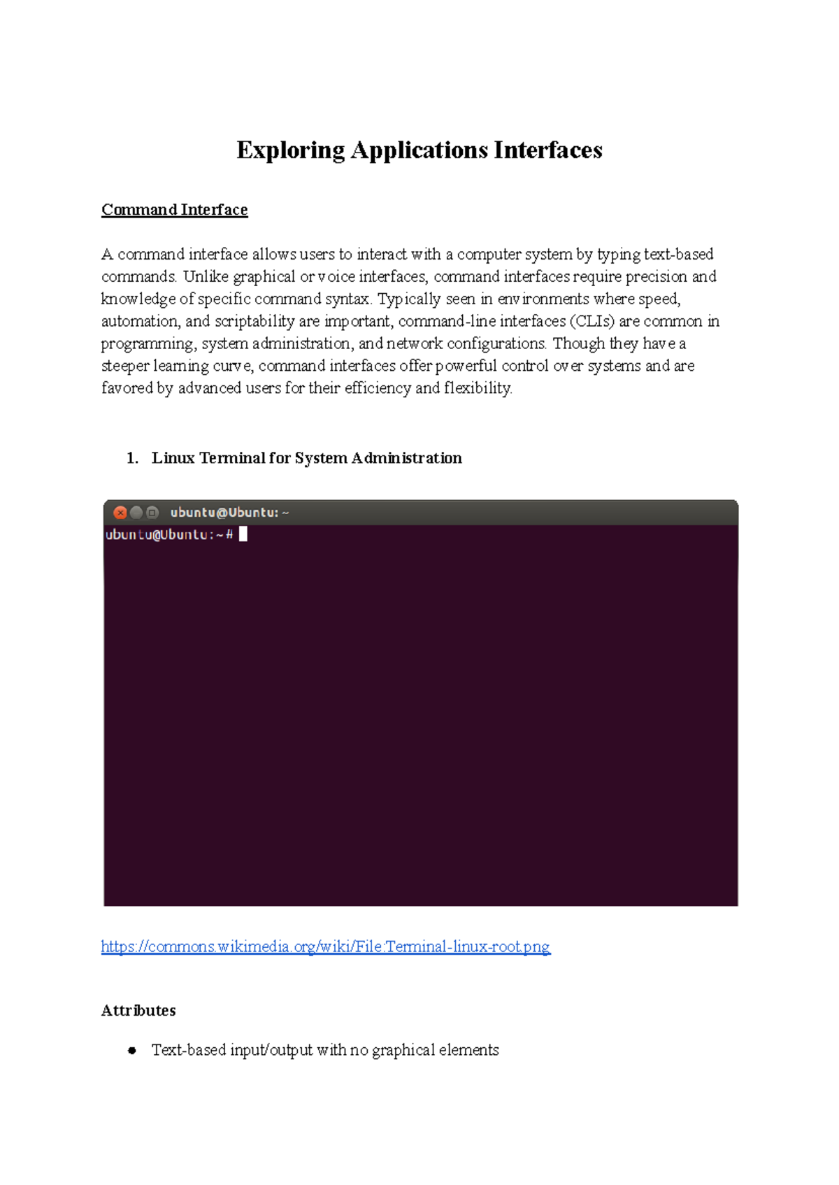 Exploring Application Interfaces: Command, Web, Mobile, and Voice - Studocu