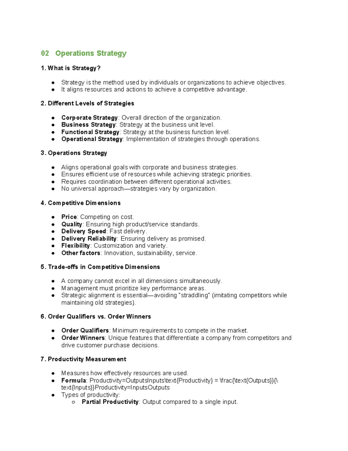 Operations Management: Strategies, Processes, and Quality Control ...