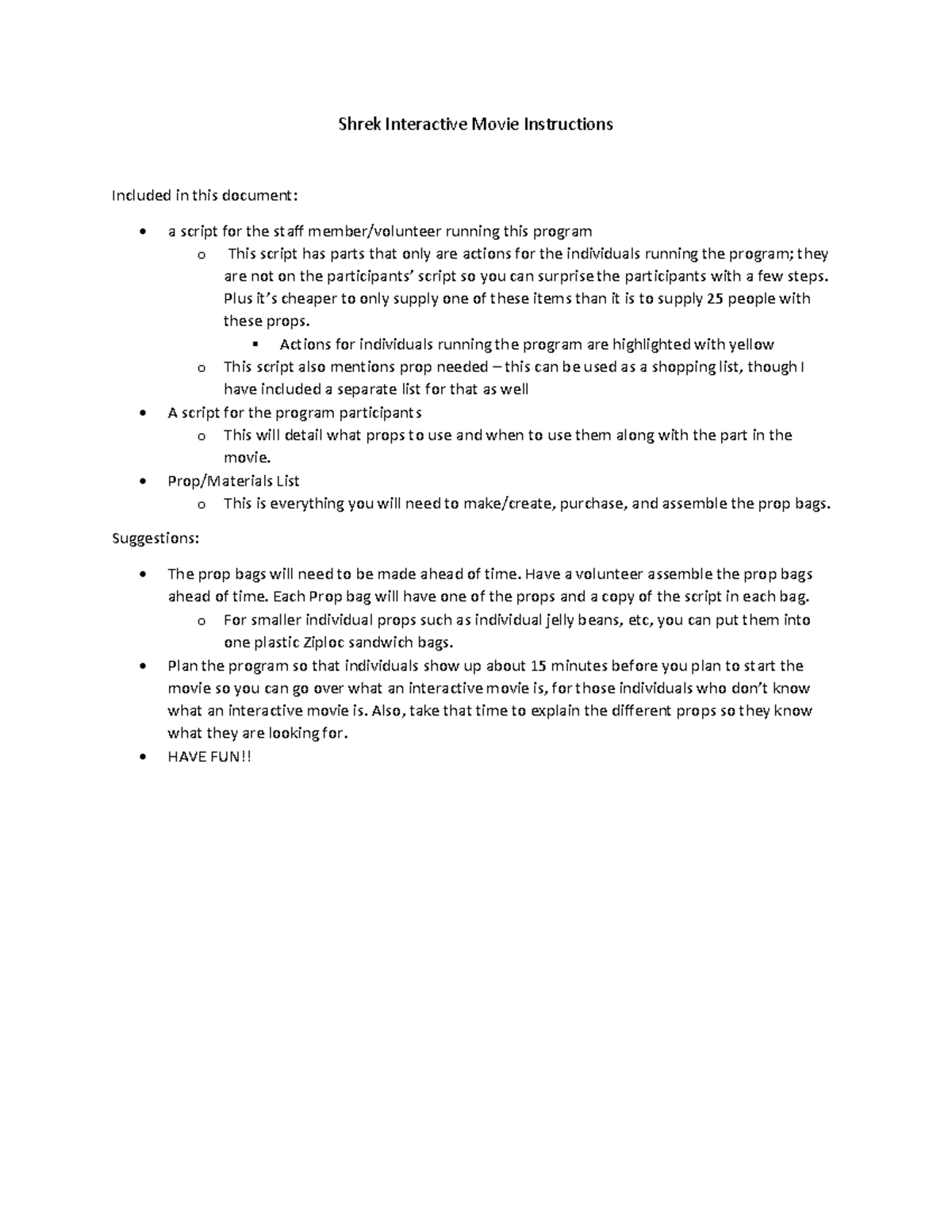 Shrek Interactive Movie Script description sharethiscopy 1 - Shrek ...