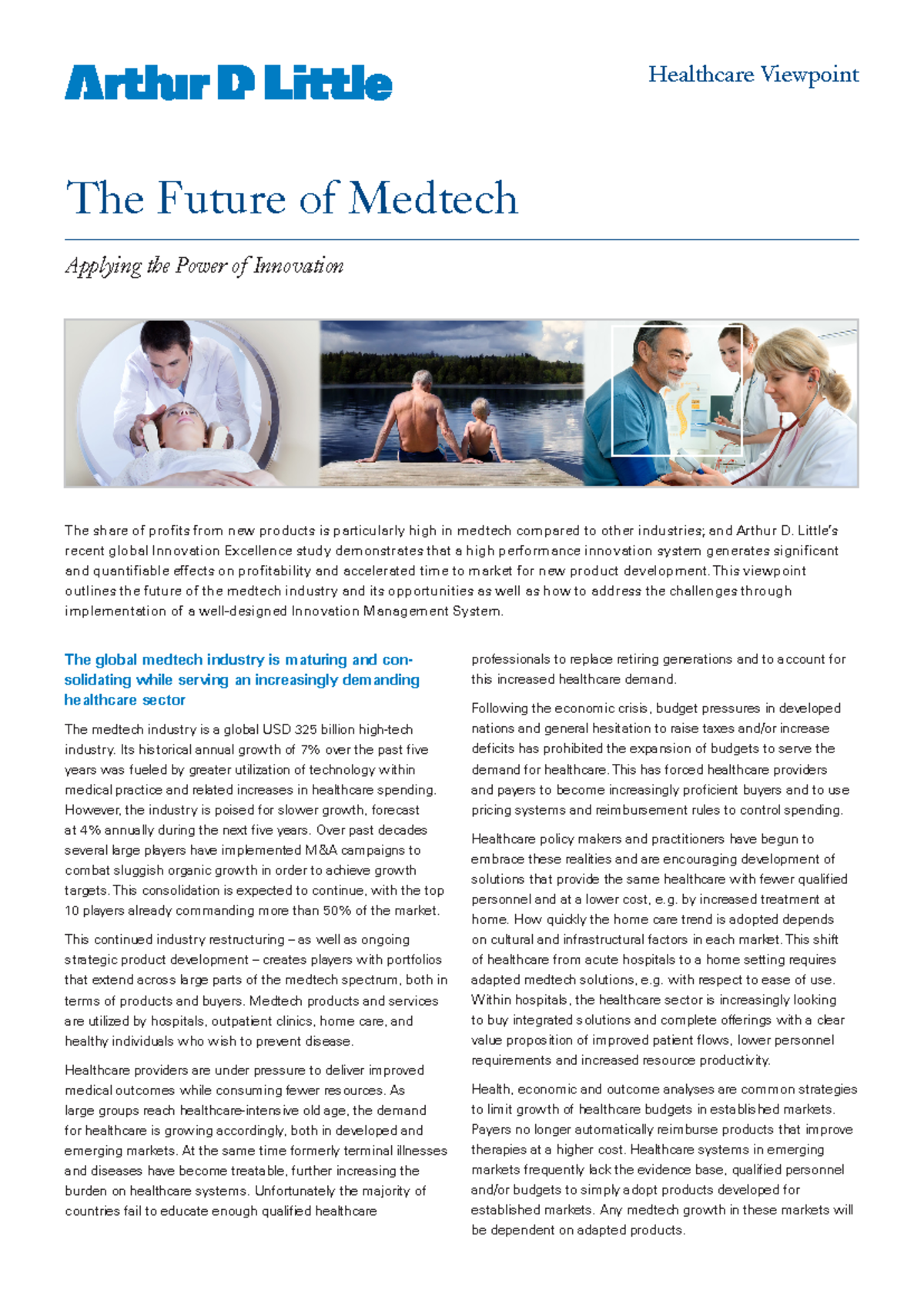 ADL - The Future of Medtech - The Future of Medtech Applying the Power ...