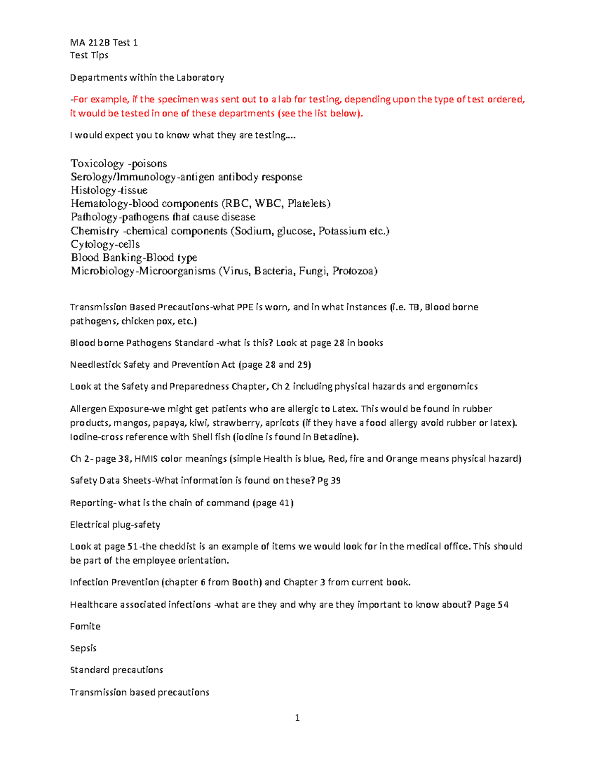MA 212B Test 1 Study Guide and Tips - Studocu