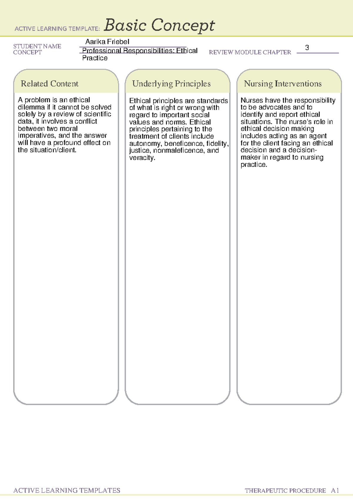 Basic Concept form (20) - STUDENT NAME CONCEPT REVIEW MODULE CHAPTER ...
