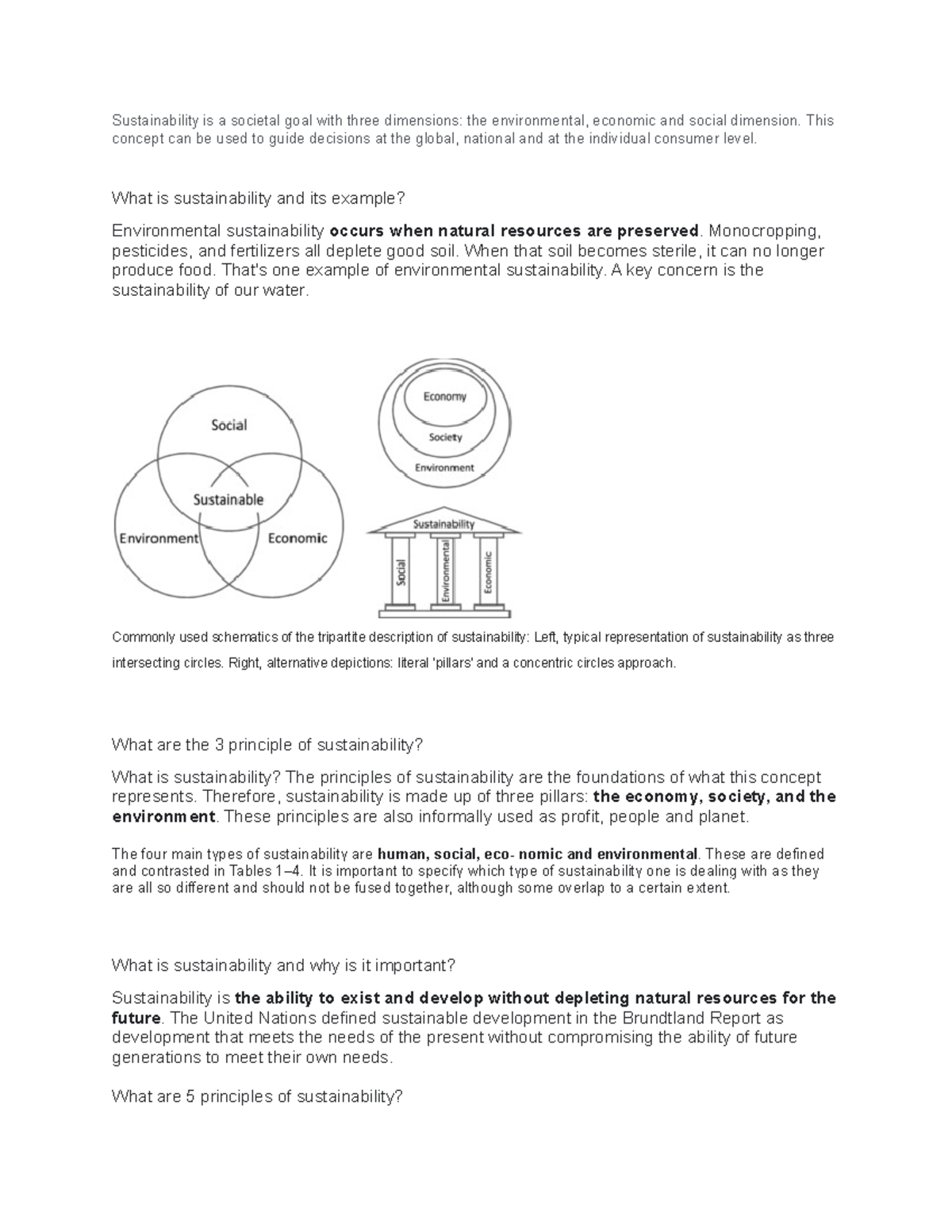 Sustainability is a societal goal with three dimensions - This concept ...