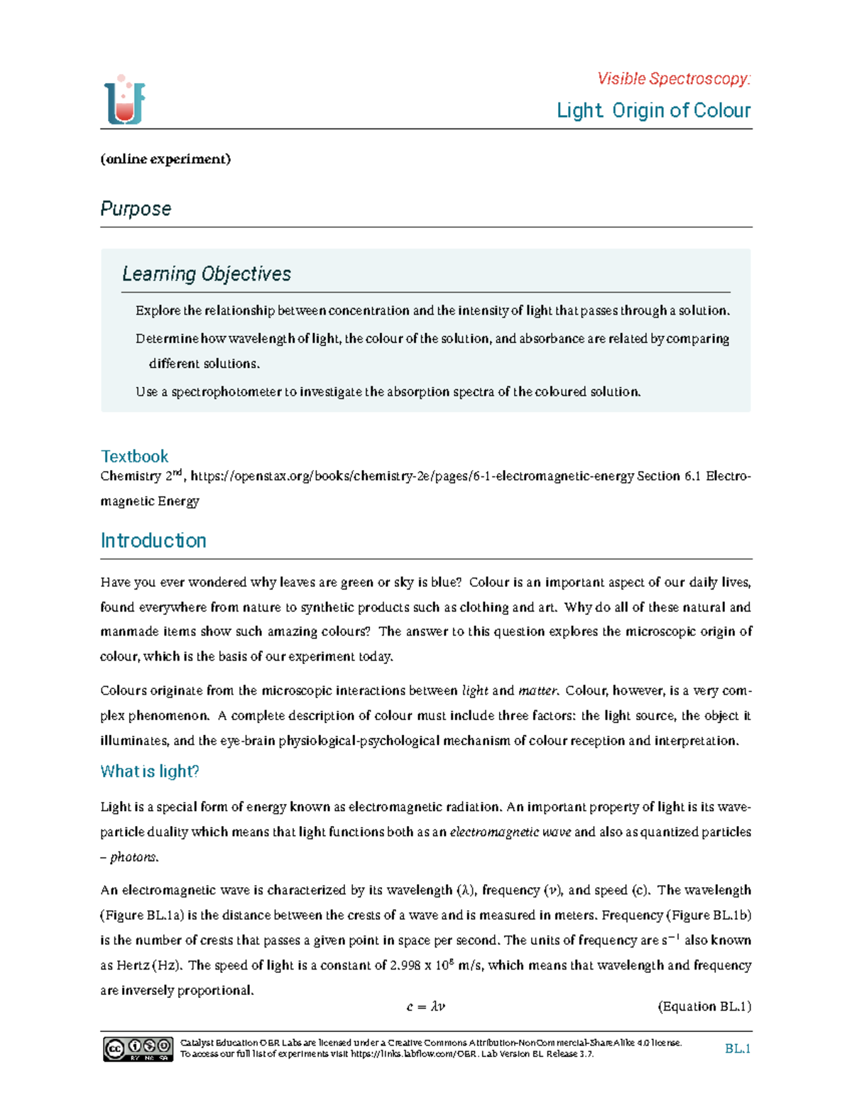 EXP 2 Light - Lab: Understanding Visible Spectroscopy and Absorbance ...