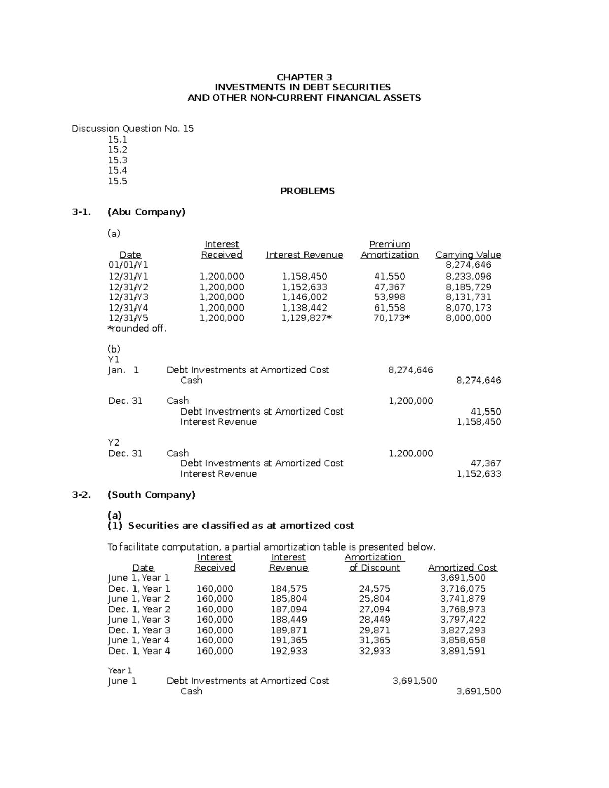 Investments in Debt Securities - 2019 Vol 1 Ch 3 Solutions - Studocu