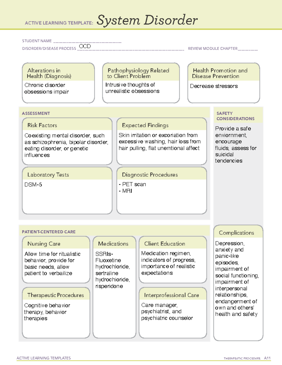 Active Learning Template OCD - ACTIVE LEARNING TEMPLATES THERAPEUTIC ...