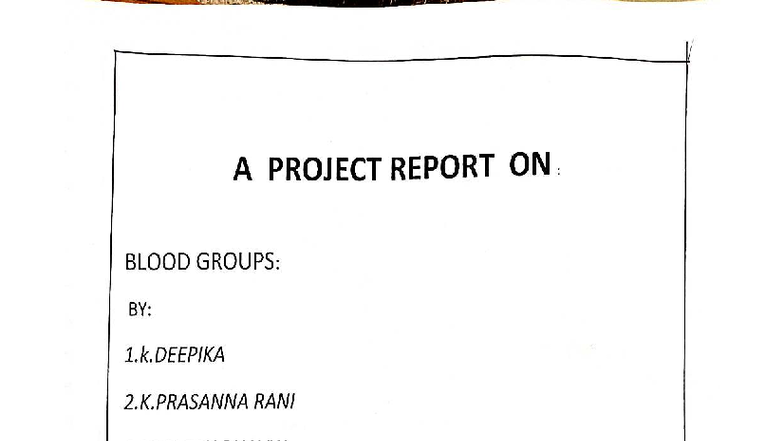 Investigatory Project on Blood Groups: A Study by D.S. Govt Degree ...