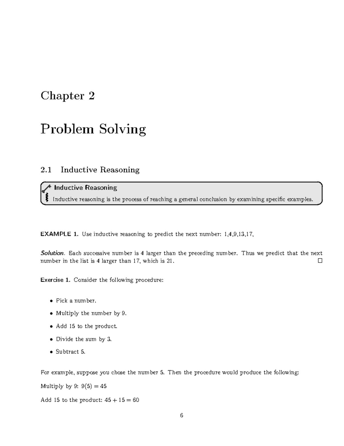 Math of the Modern World: Inductive Reasoning (Ch. 2) Notes - Studocu