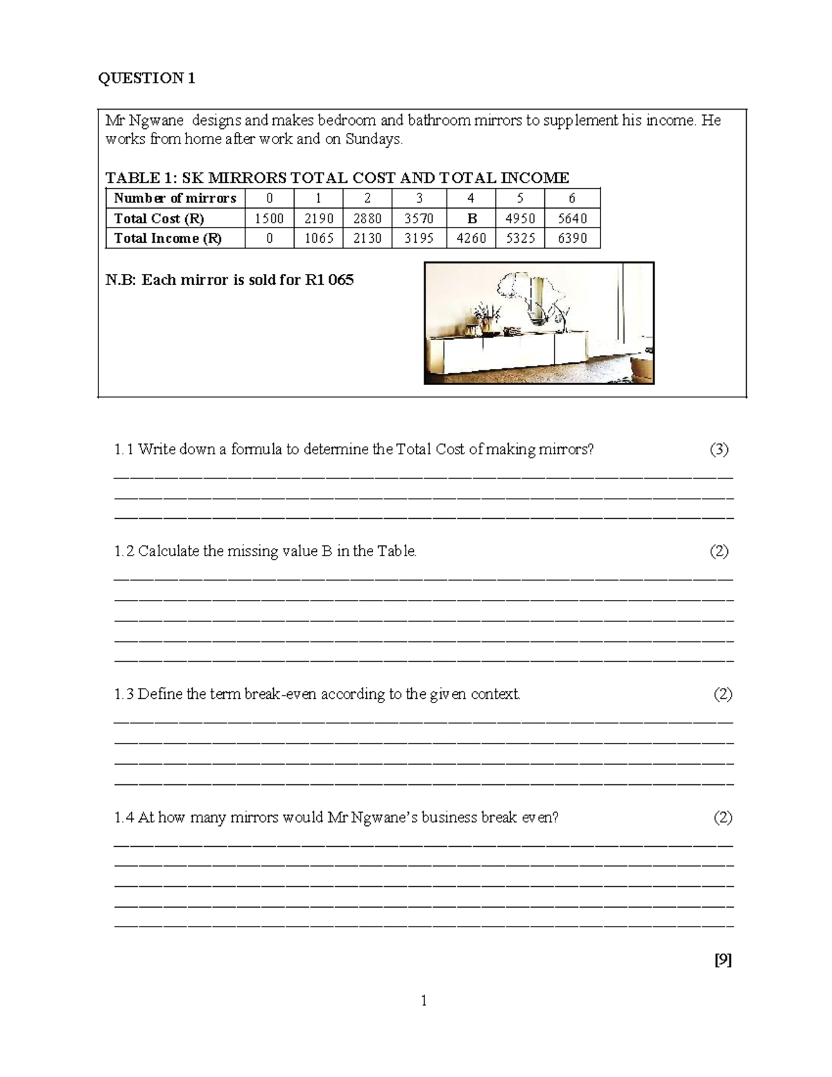 2025 MATHS LIT T3-1: Grade 10 Term 3 Exam Questions and Solutions - Studocu