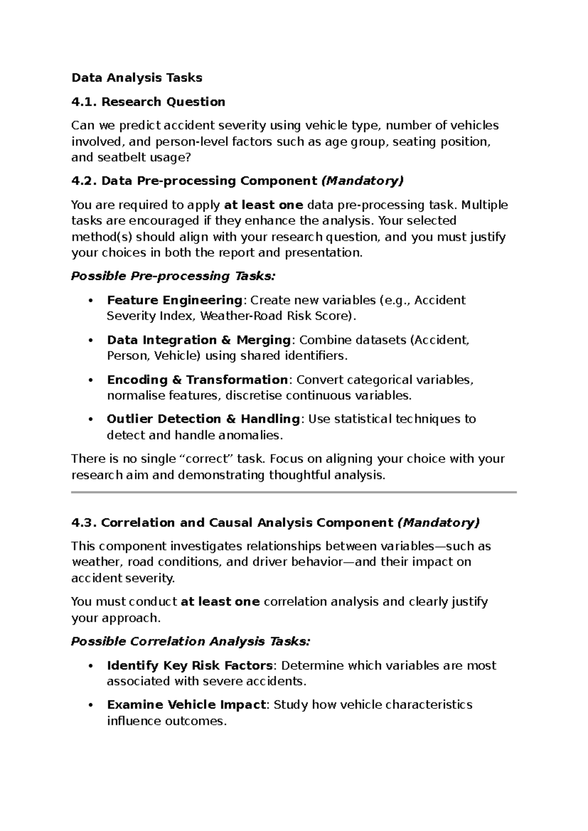 Data Analysis Task: Predicting Accident Severity Using Vehicle Factors ...