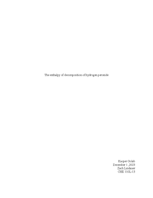 Expt. 2x: Determine Boiling Point of Reference Liquid and of an Unknown ...