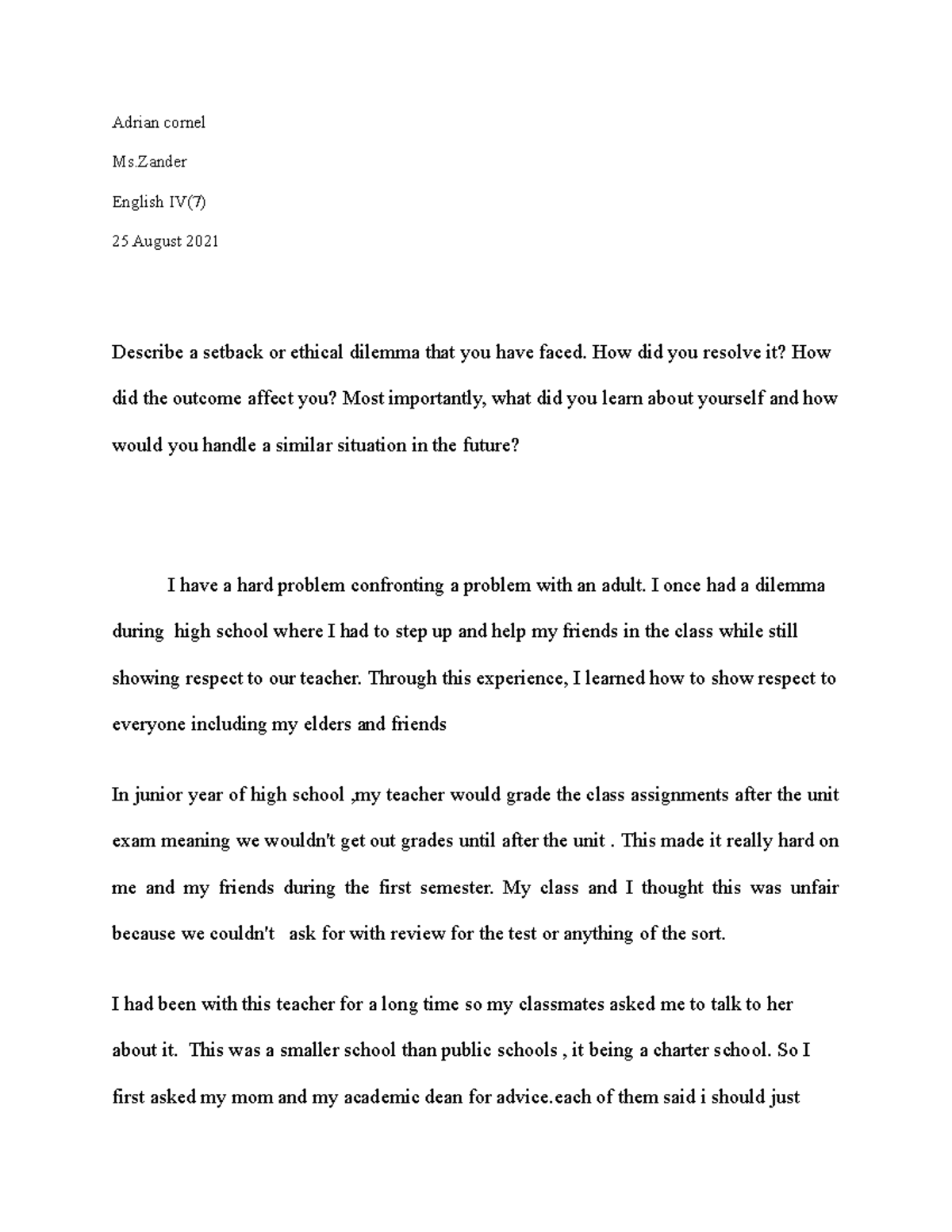 Air Force Academy Essay Prompt: Personal Setbacks and Leadership ...