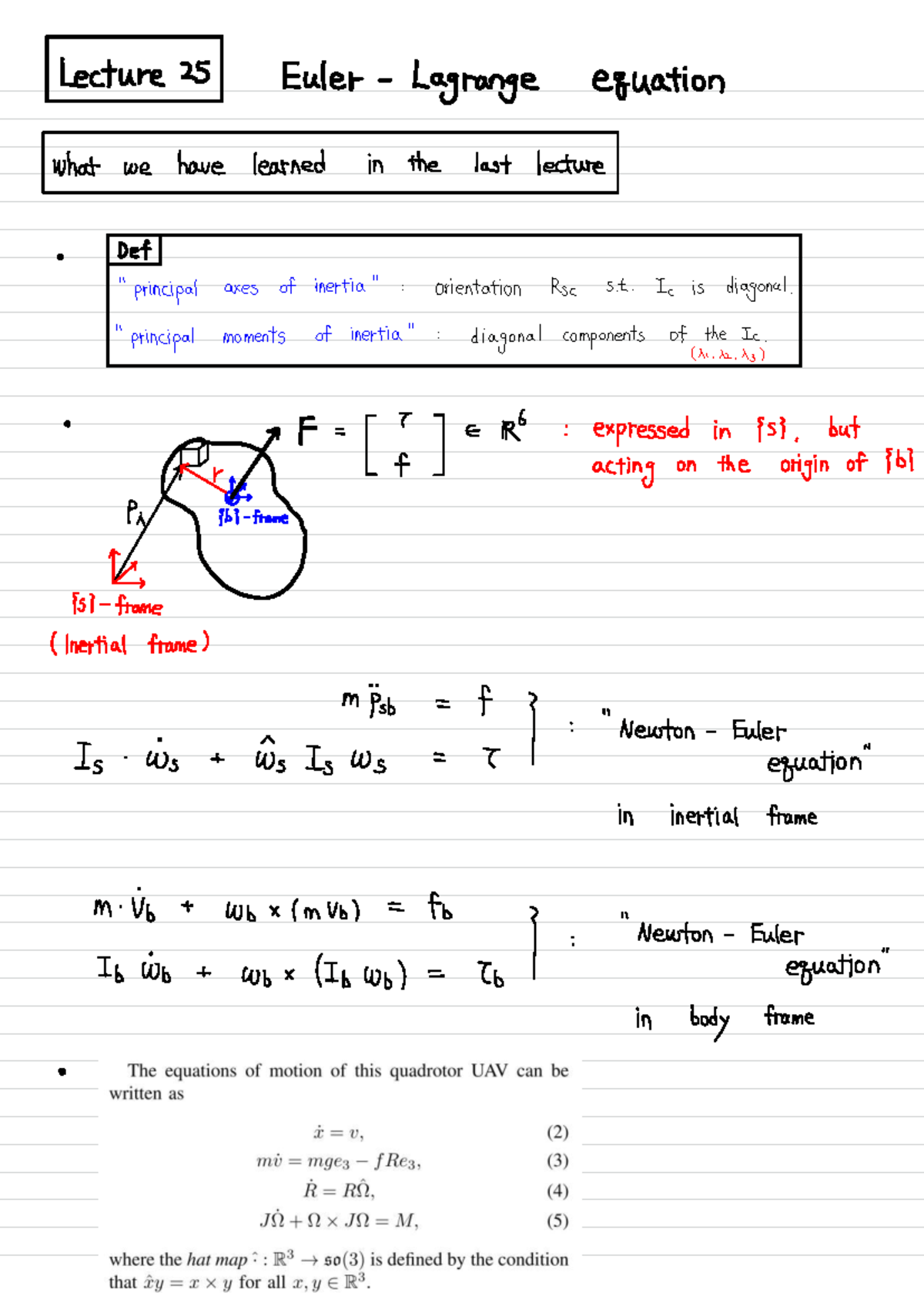 Lecture 25: Euler-Lagrange Equation in Dynamics - Studocu
