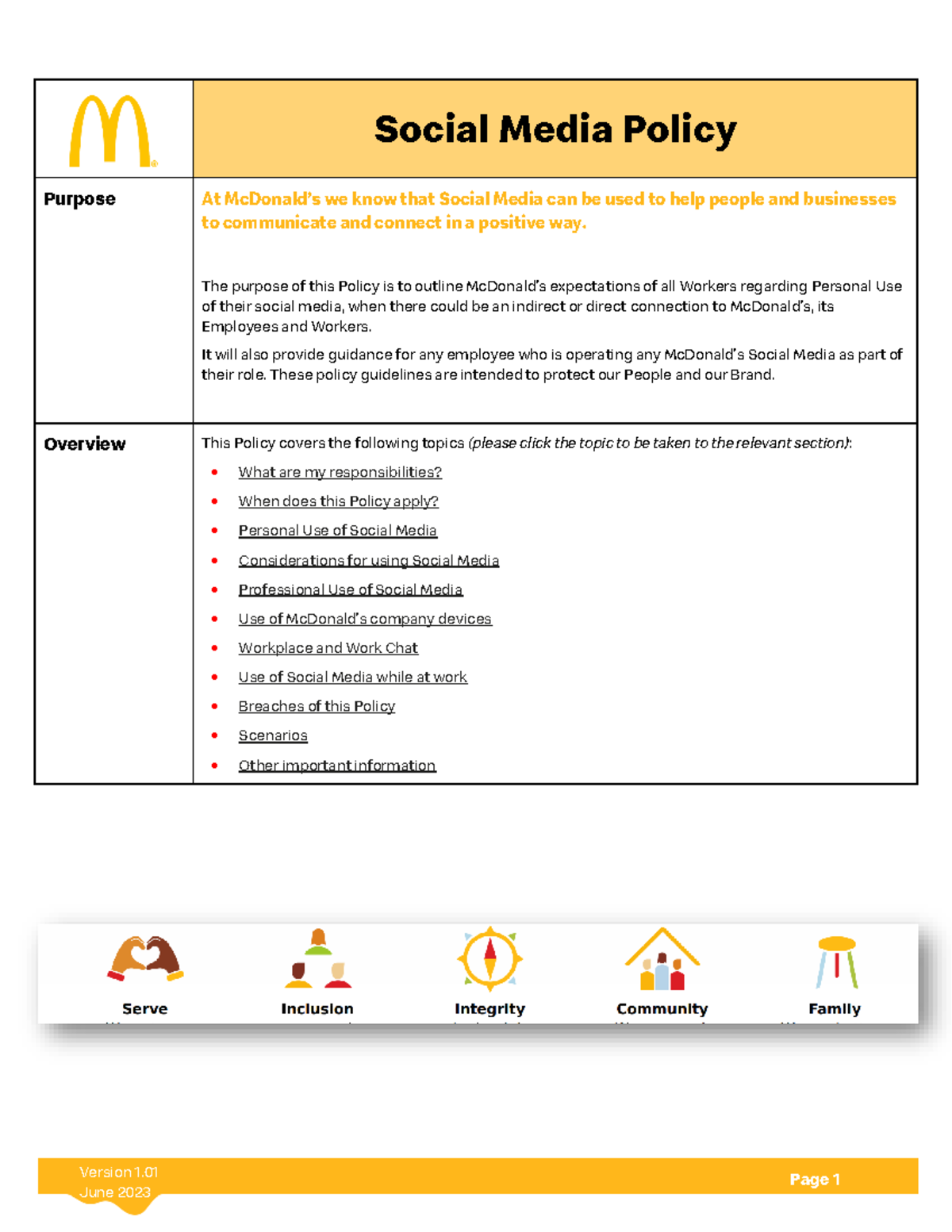 Final Social Media Policy Overview for Workers - June 2023 - Studocu
