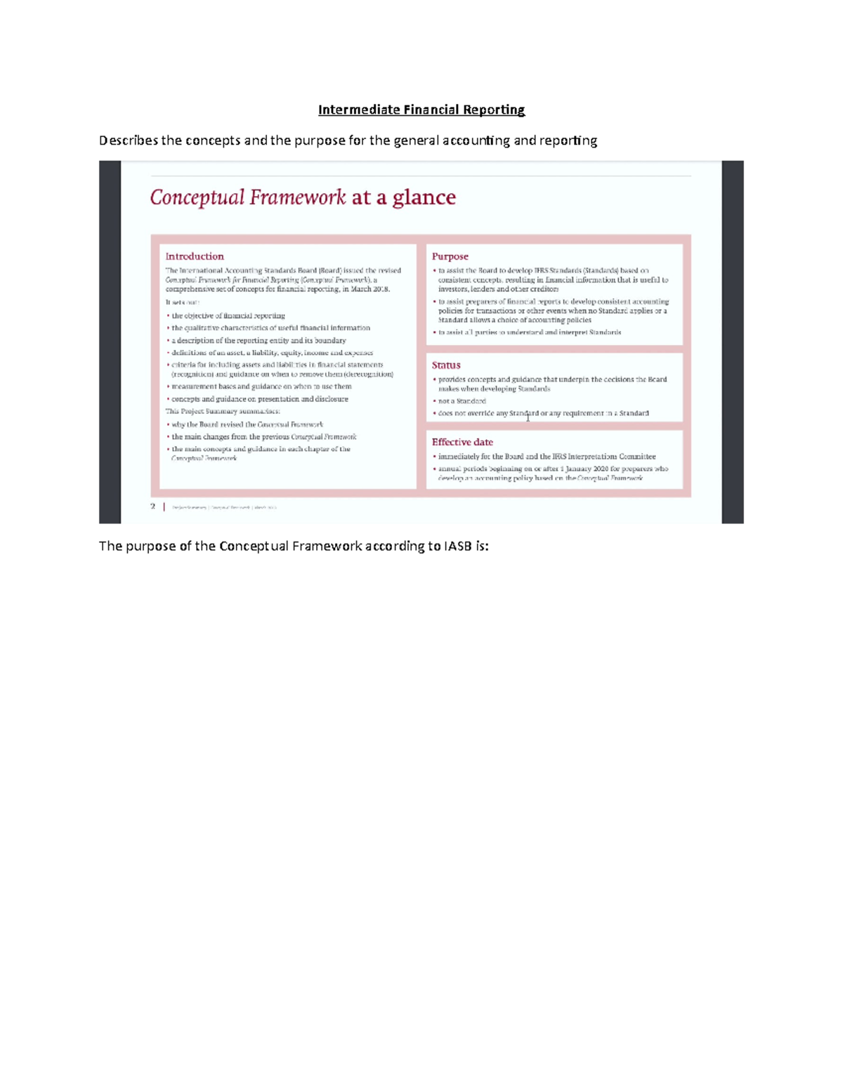 Intermediate Financial Reporting: Key Concepts and IASB Framework ...