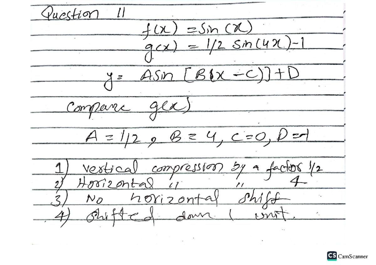 Module 14 - Horizontal and Vertical Transformations in Functions - Studocu
