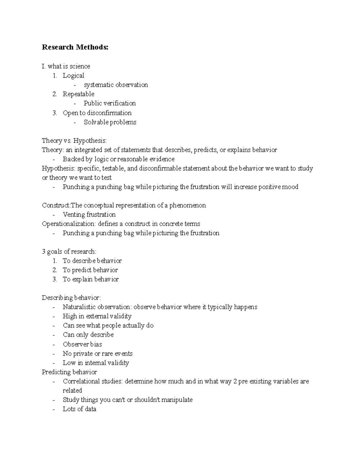 Psych 280: Research Methods in Social Psychology Overview - Studocu