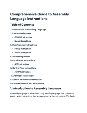 Final Exam Study Guide: x86-64 Assembly Language Concepts ...
