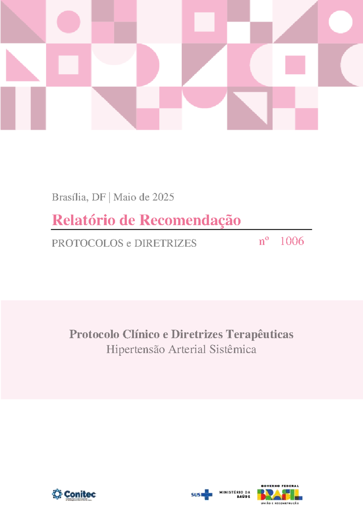PCDT HAS 2025: Diretrizes e Protocolos para Hipertensão Arterial - Studocu
