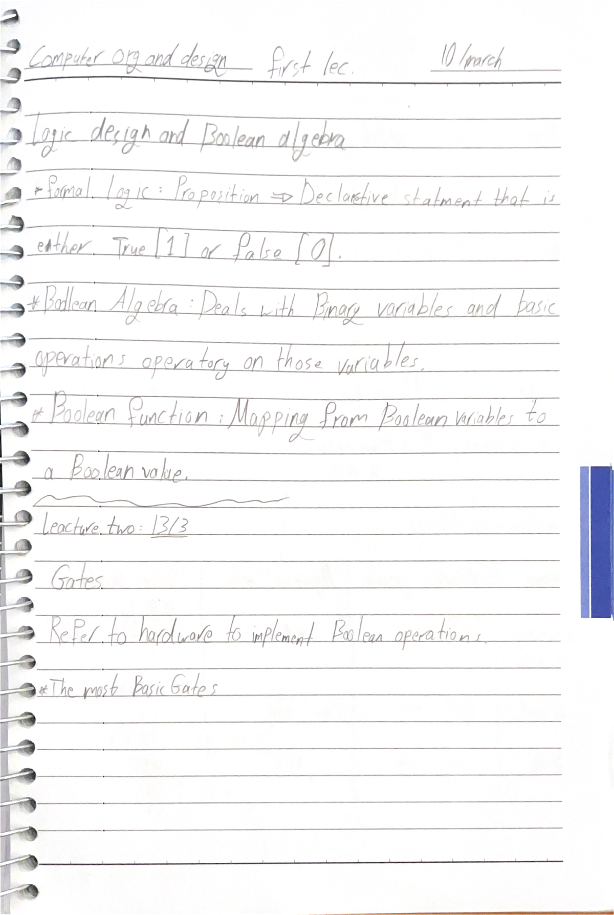 COMP 101: Lecture Notes on Logic Design & Boolean Algebra - Studocu