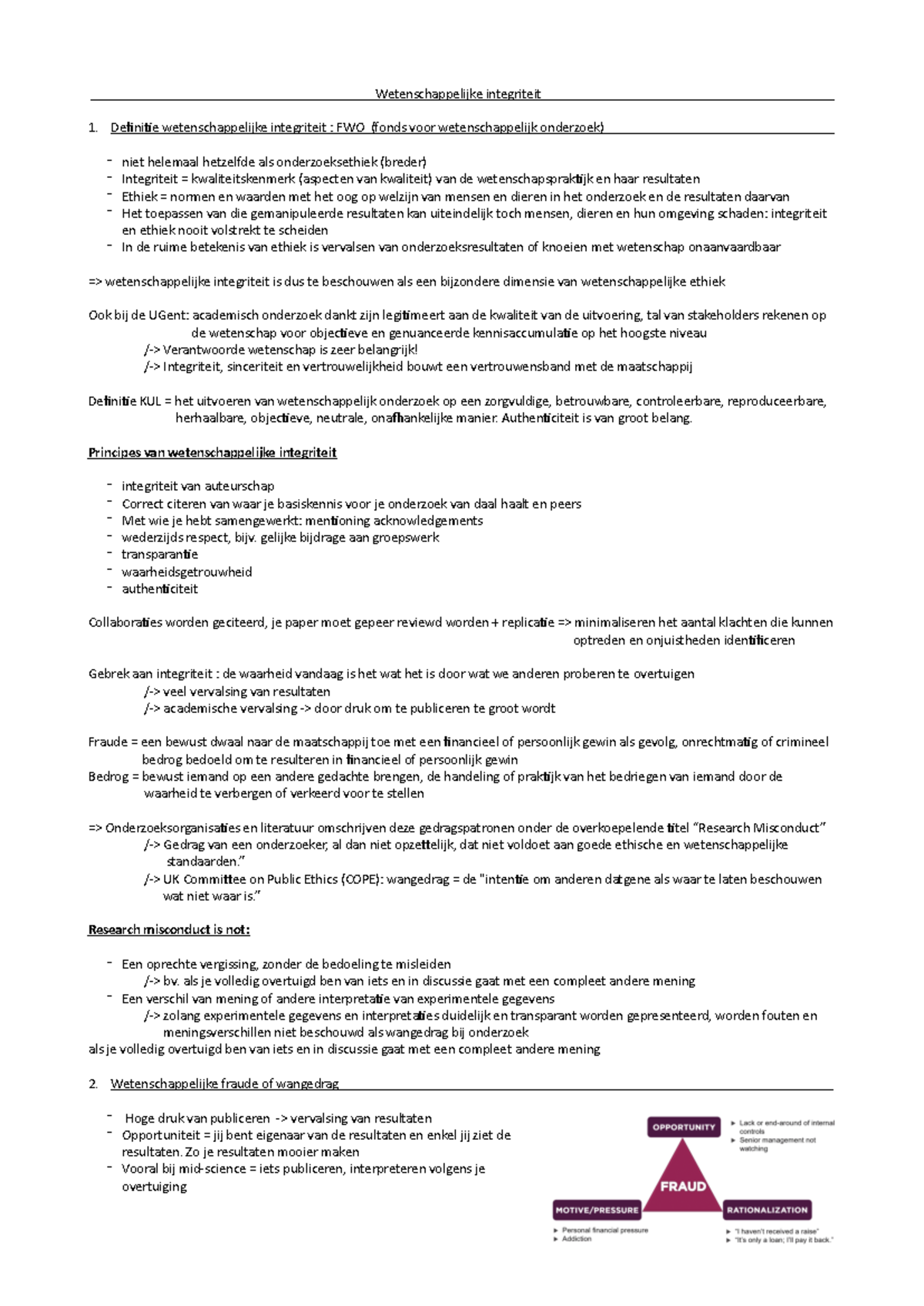 Hoofdstuk 4: Definities en Principes van Wetenschappelijke Integriteit ...