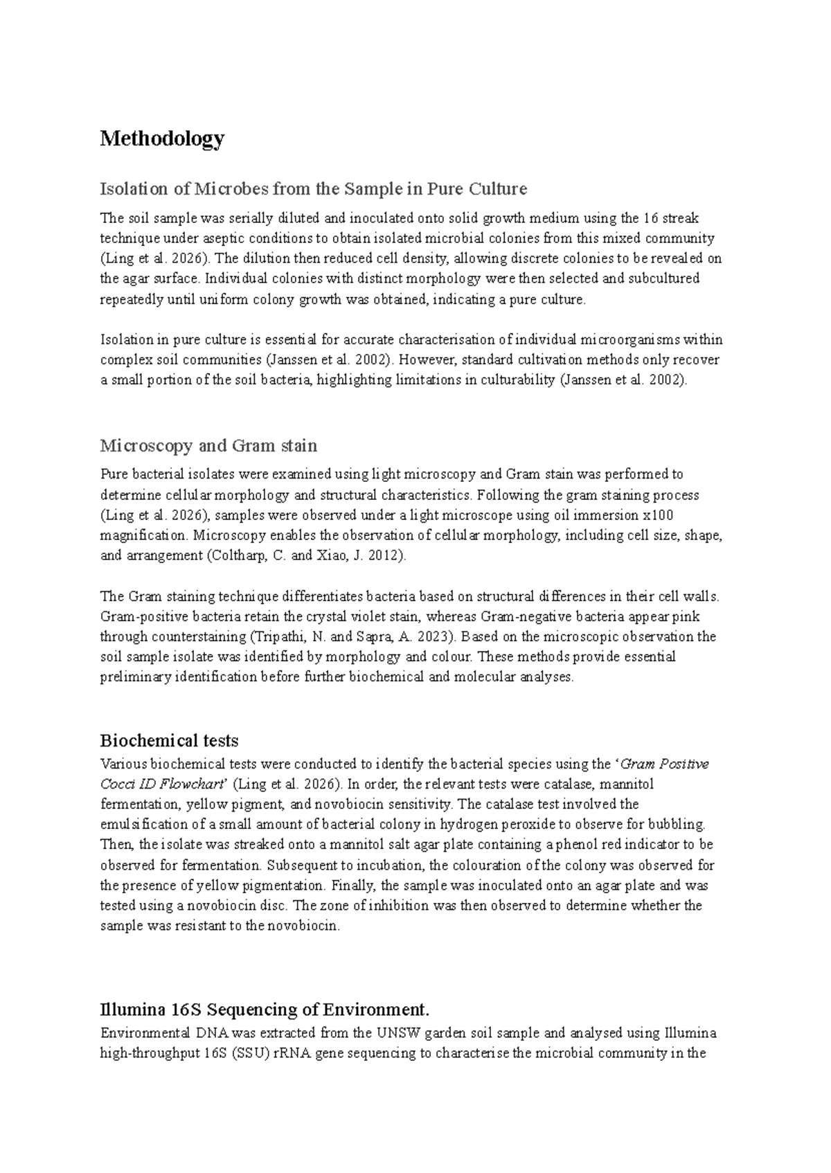 MICR2011 Methodology for Microbial Isolation and Characterization - Studocu