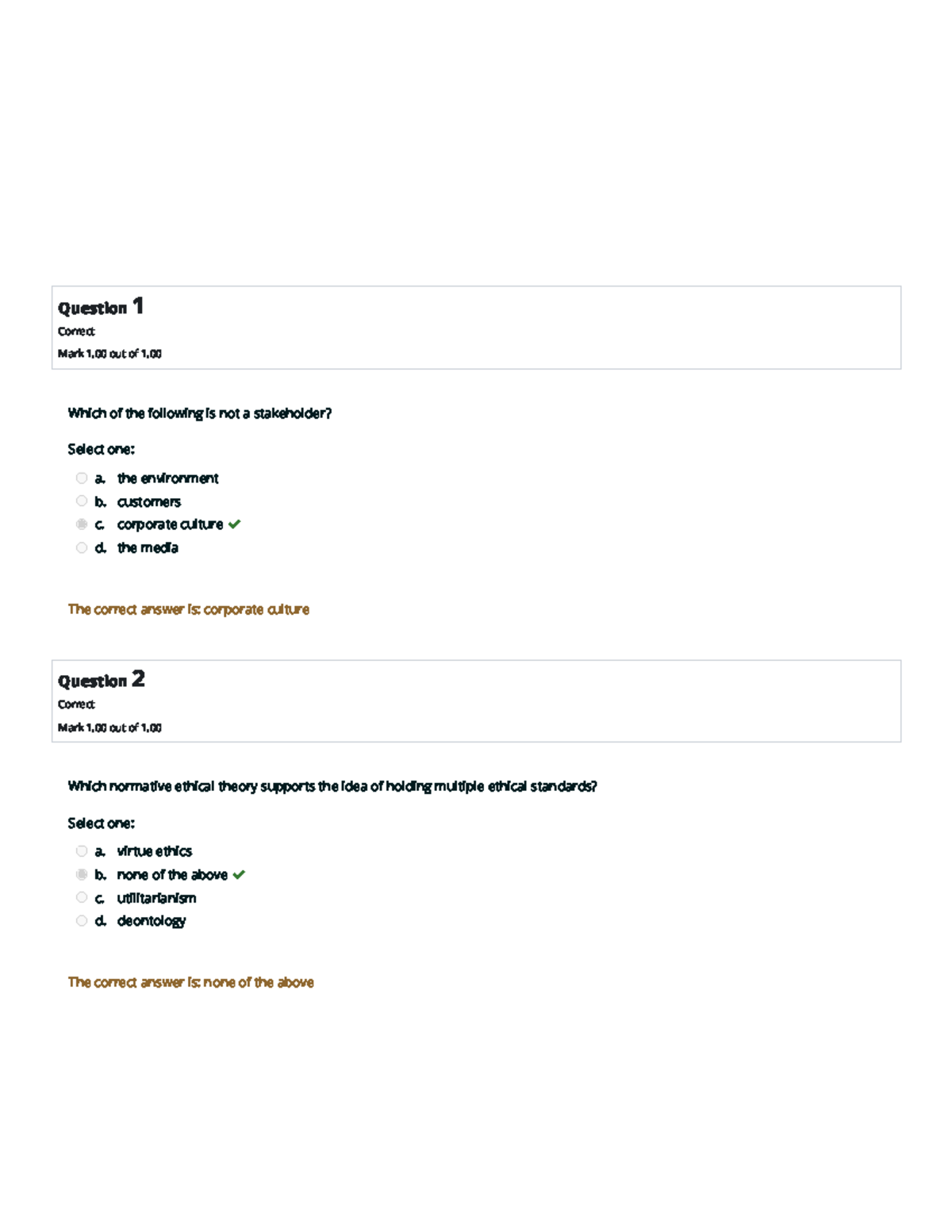 Self-Quiz Review for Unit 1 - Attempt 2 Home - Studocu