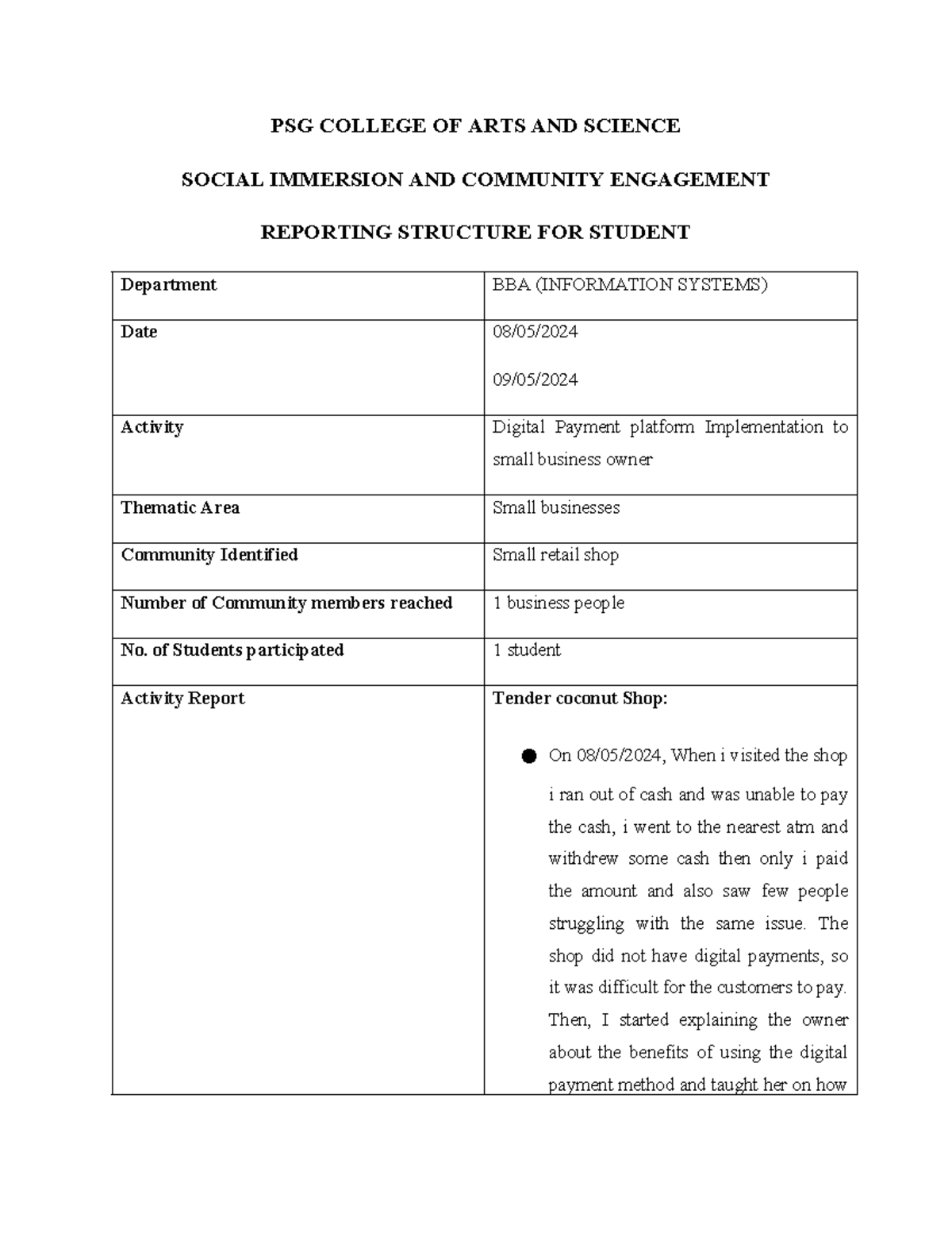 BBA 101: Social Immersion Report on Digital Payment Implementation ...