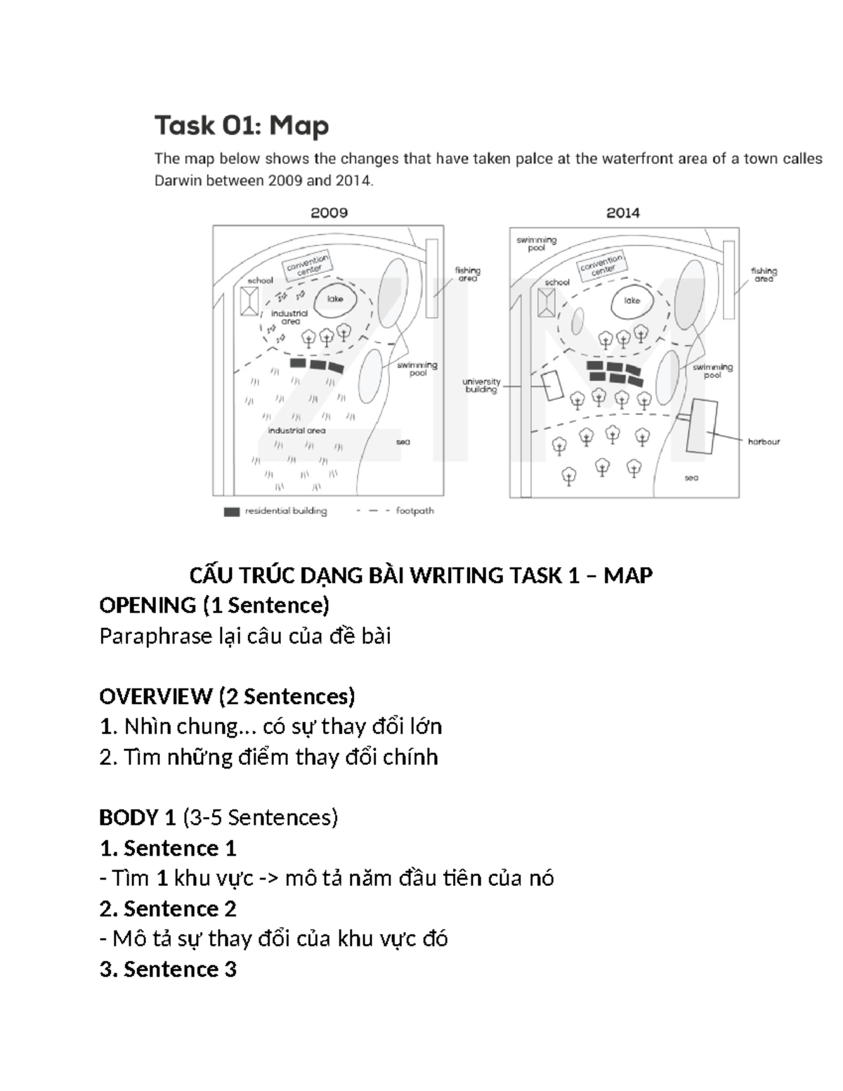 Task 1 Industrial Area Map - CẤU TRÚC DẠNG BÀI WRITING TASK 1 – MAP ...