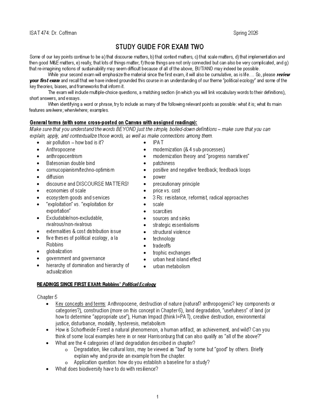 ISAT 474 Study Guide for Exam Two - Spring 2026 - Studocu