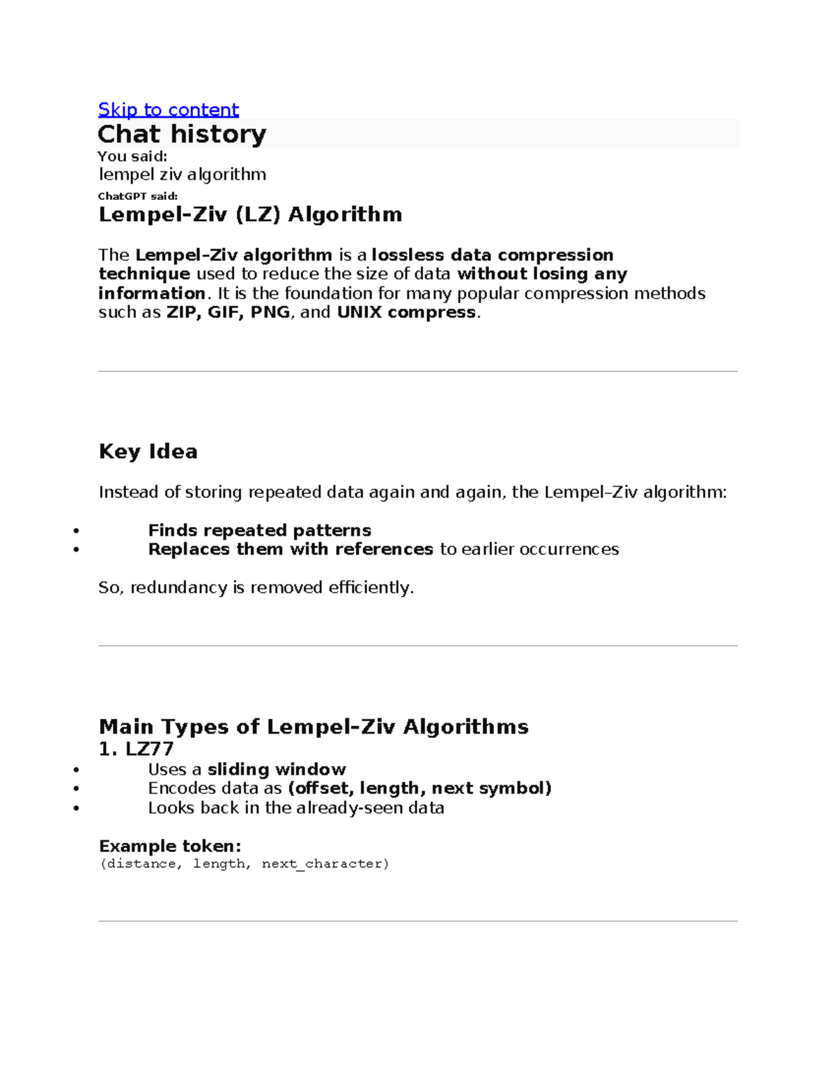 Ccs353: Lempel-Ziv Compression Algorithms Overview - Studocu