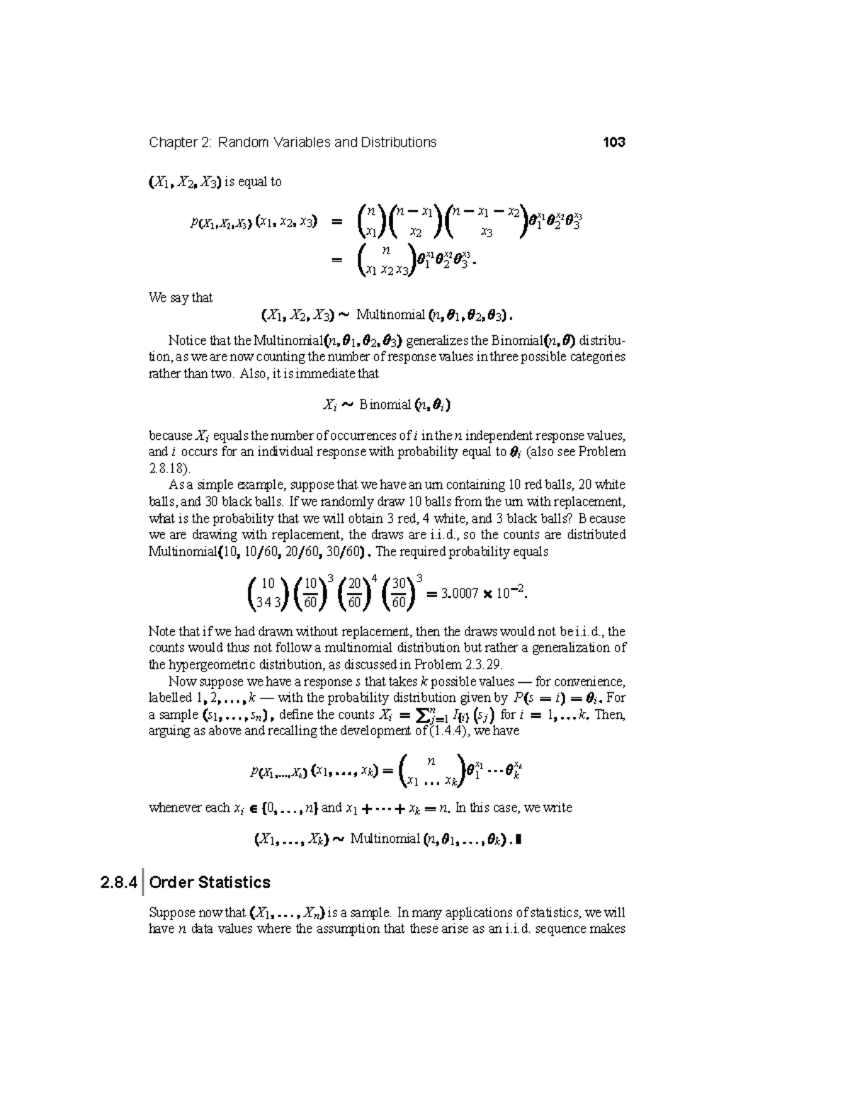 Chapter 2: Random Variables & Multinomial Distributions - Calc Notes ...