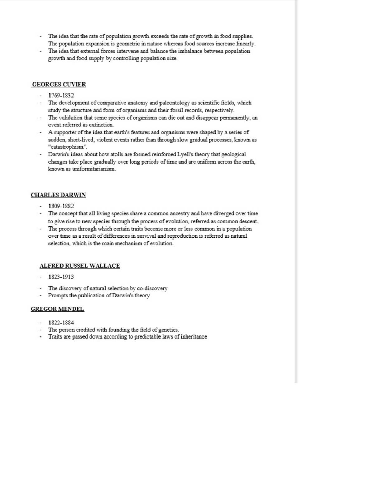 Lecture 3 - Introduction to Evolutionary Biology BIO 200 own notes page ...
