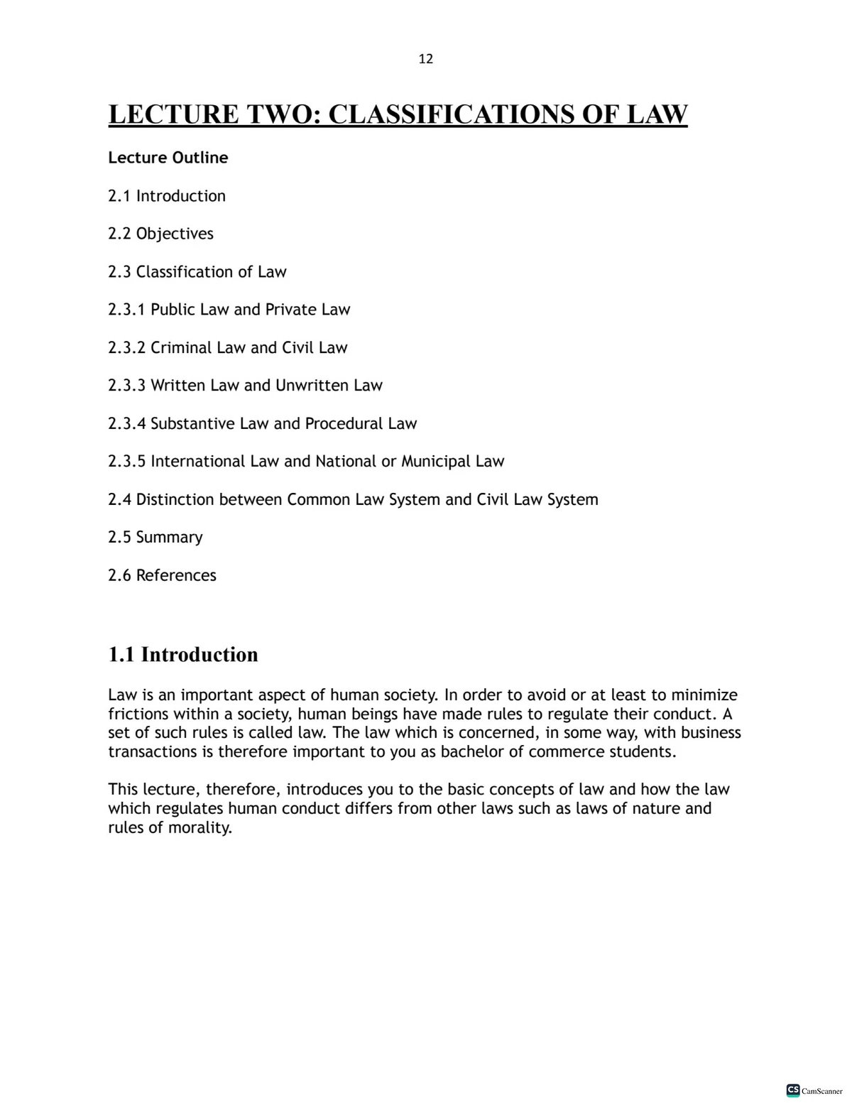 Business LAW I - Lecture 1: Meaning and Nature of Law Overview - Studocu