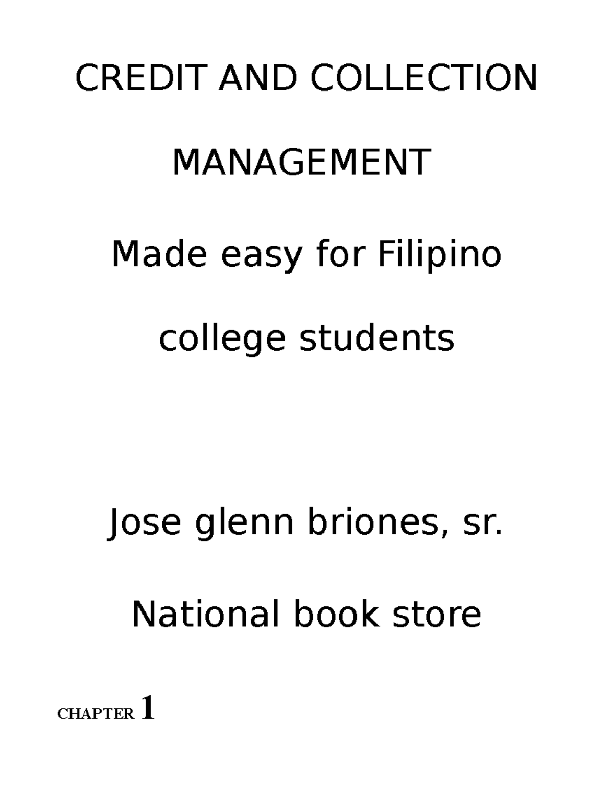 Credit and Collection Management Introductory Guide for Students - Studocu