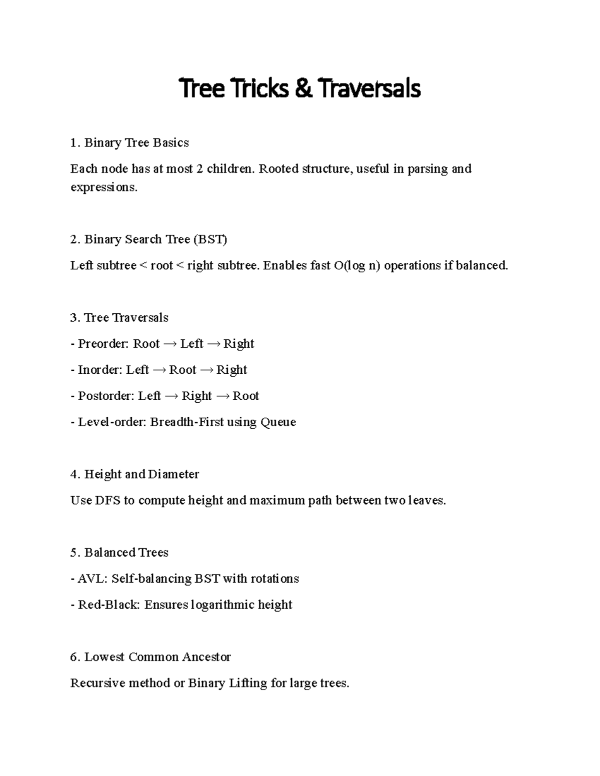 Tree Tricks: Binary Tree Basics & Traversals (CS101) - Studocu