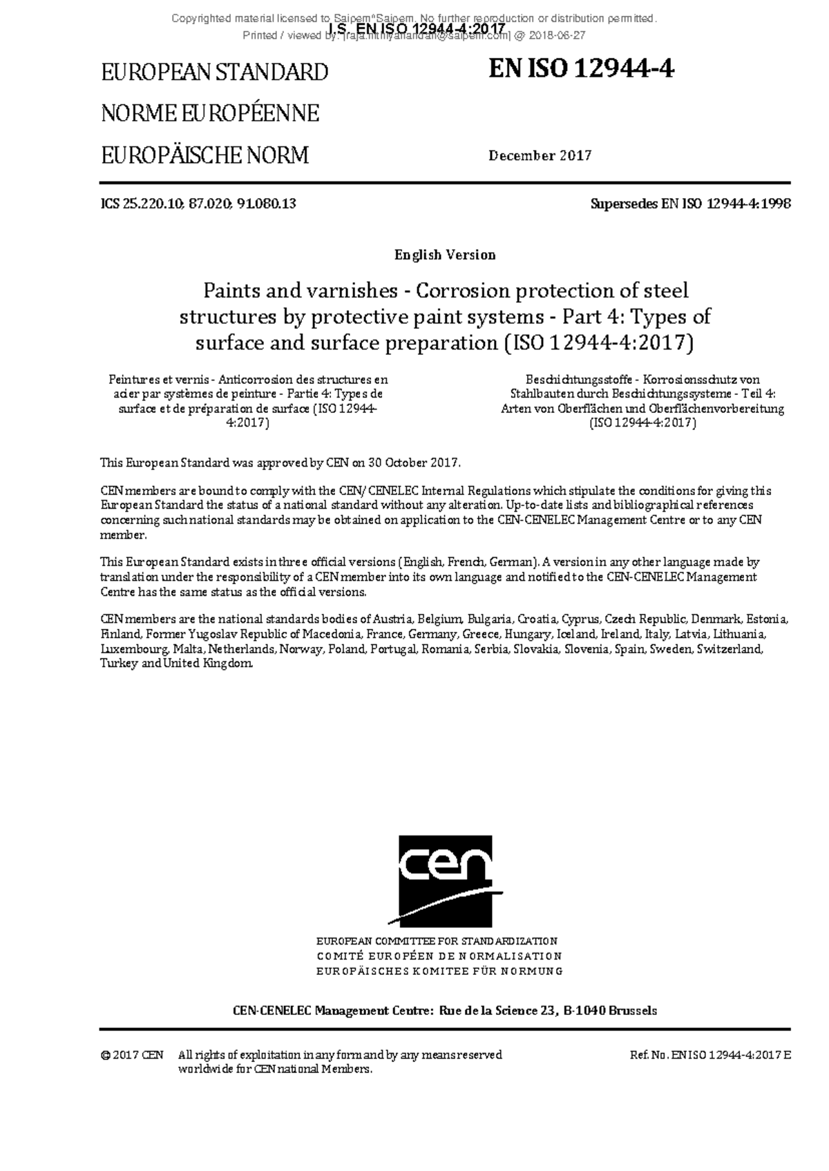 ISO 12944-4-2017-4 - Frosio - EUROPEAN STANDARD NORME EUROPÉENNE ...