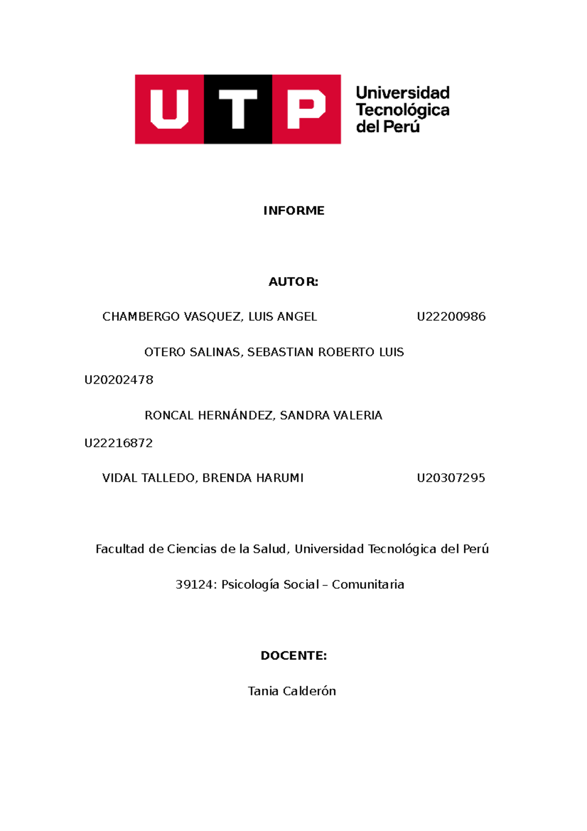 Informe sobre Disonancia Cognitiva y Actitudes en Psicología 39124 - Document Preview