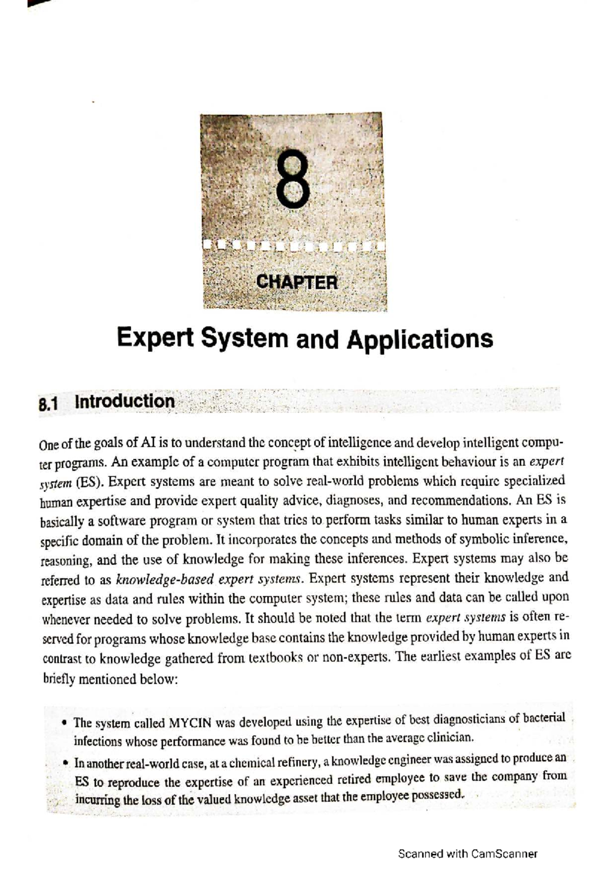 AI-Unit-5: Expert Systems and Their Applications in AI - Studocu