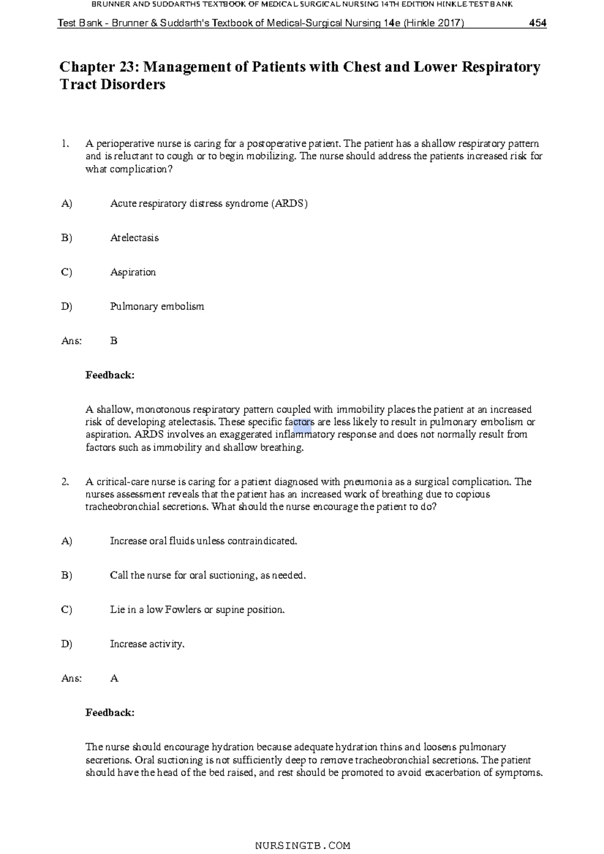 Ch 66 ML7 Management of Patients with Infectious Diseases Summary - Studocu