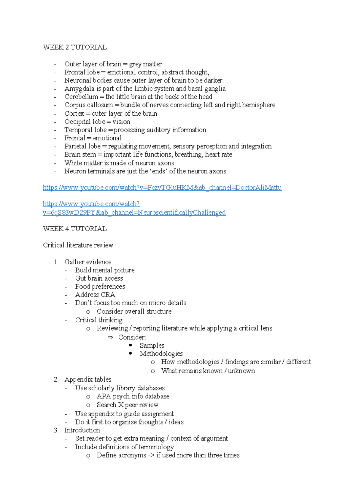 Tutorials 304 - tutorial notes on assignment and others - WEEK 2 ...